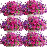 Artificial Flower (16pcs/set), Faux Flower, Decorative Flower for Home Garden, Porch, Window Box, Flower Design, Garden Decor...
