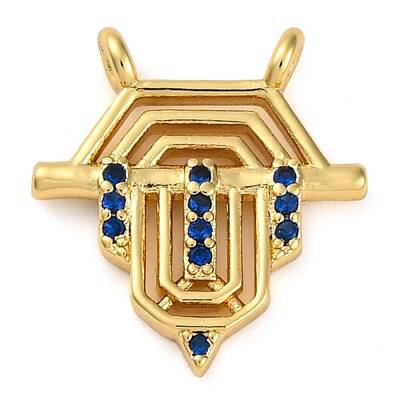 Brass Micro Pave Cubic Zirconia Pendants