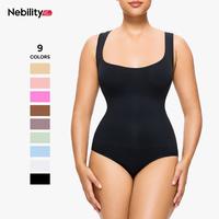 Nebility Women's Square Neck Sleeveless Bodysuit Tank Top Summer Smooth bodysuit shapewear-live