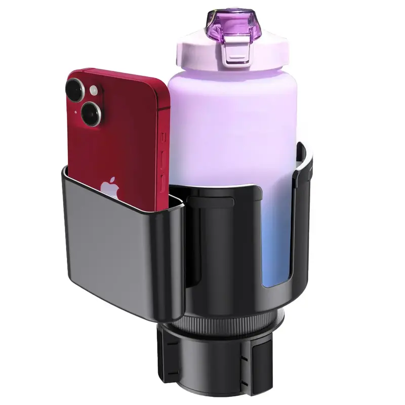 Car Cup Holder Extension with Phone Holder, 2 In 1 Multifunctional Adjustable Car Cup Holder, Universal Car Interior Access...