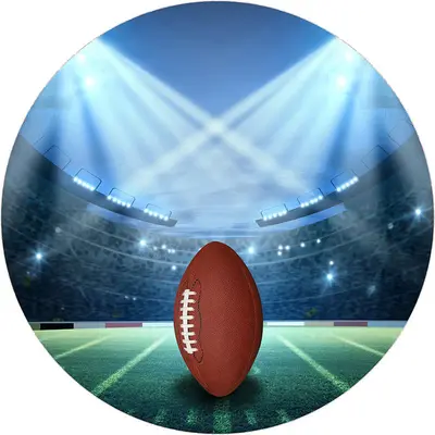 Aperturee American Football Theme Round Birthday Backdrop Kit For Boy | Custom Round Backdrop | Round Party Backdrop | Round ...