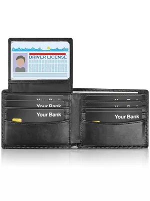 2025 Summer Men's Simple Plain Bifold Wallet/purse with Card Slots, Men's Wallet, Casual Trendy Rfid Blocking Card Holder, Fa...