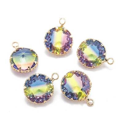 Two Tone Transparent Glass Pendants
