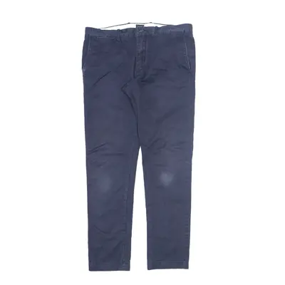 J CREW 484 Broken In Chino Trousers Blue Regular Tapered Mens W32 L32