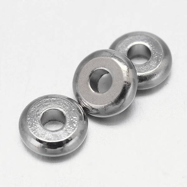 Flat Round Brass Spacer Beads