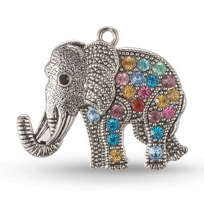 Tibetan Style Alloy Rhinestone Big Pendants