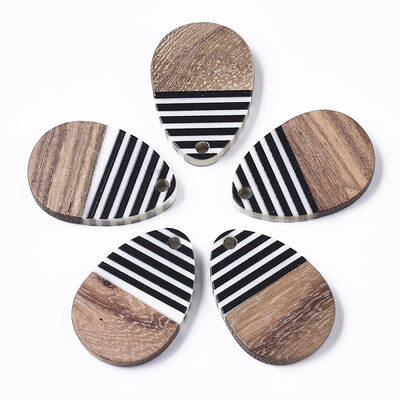 Resin & Walnut Wood Pendants