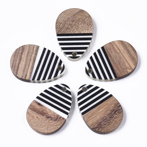 Resin & Walnut Wood Pendants