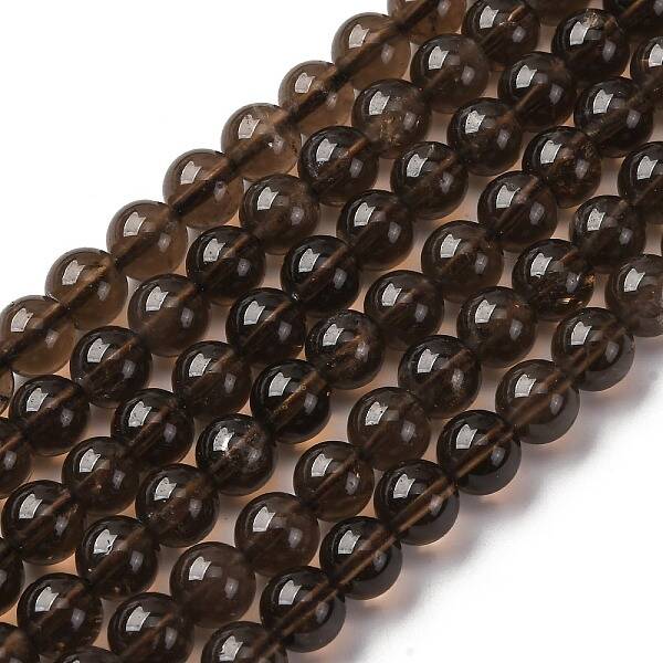 Natural Smoky Quartz Round Beads Strands