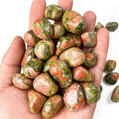 Natural Unakite Healing Stones