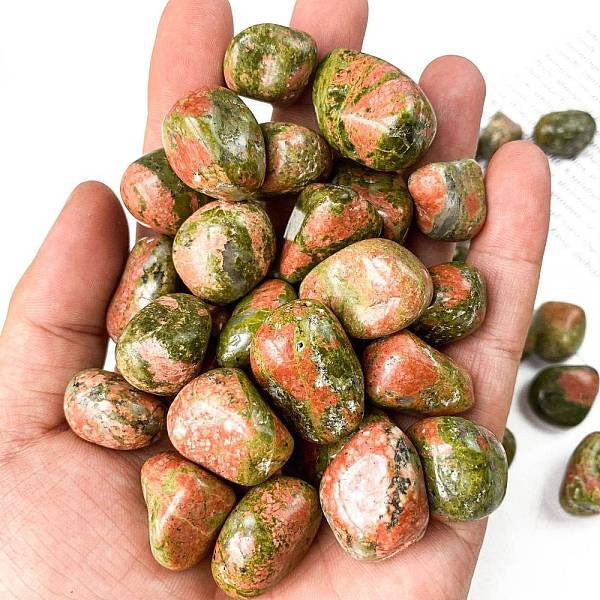 Natural Unakite Healing Stones