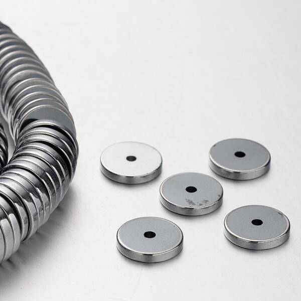 Electroplate Non-magnetic Synthetic Hematite Beads Strands