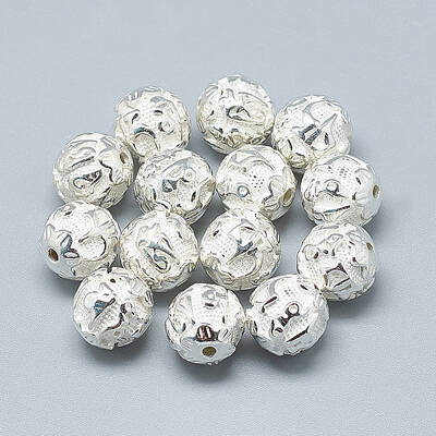 925 Sterling Silver Om Beads