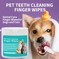 Teeth Cleaning Finger Wipes for Dogs & Cats -Dog Mom 's Day Reduces Plaque, Freshens Breath, Easy to Use, 50 Clips for Cats a...