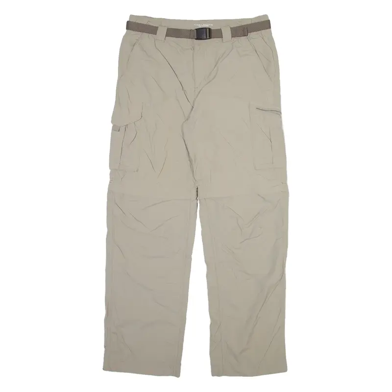 COLUMBIA Detachable Legs Mens Trousers Beige Regular Straight Nylon W31 L30
