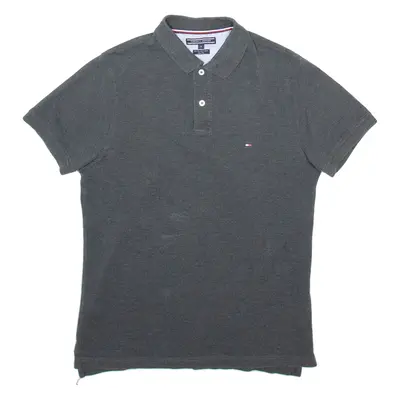 TOMMY HILFIGER Slim Fit Mens Polo Shirt Grey M