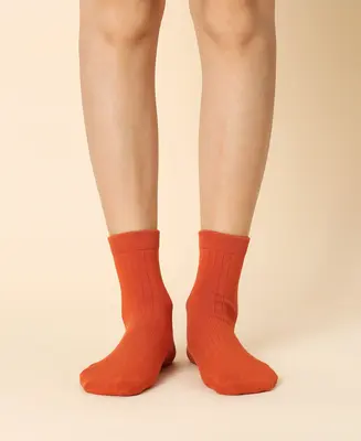 Women's Cotton Ankle Socks Fuji - Terracotta