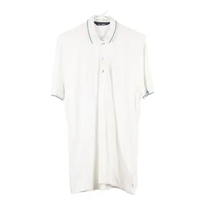 Gas Tall Polo Shirt - Medium White Cotton