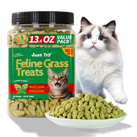 Just Try Cat Treats, Cat Grass Treats, Natural Salmon Flavor Healthy Cat Snacks, Training Biscuits Treats for Cats, Catnip fo...