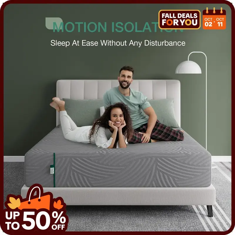 Novilla Memory Foam Mattress&Fiberglass-Free, Cooling Gel Infused Gel Mattress in a Box , Medium-Firm,  Washable Cover,10inch...