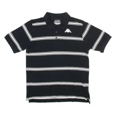 KAPPA Mens Polo Shirt Black Striped S