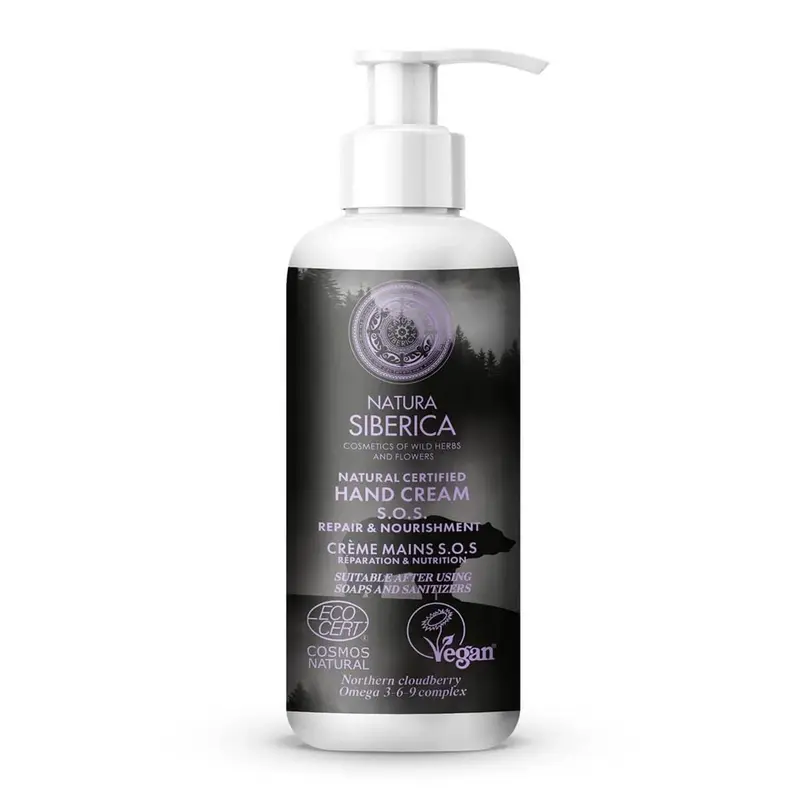 Natura Siberica SOS Crema Mani Riparatrice e Nutriente 250ml