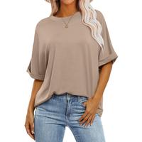 ANRABESS Women's Oversized T Shirts Short Sleeve Crewneck Summer Tops Casual Loose Basic Tee Shirts Trendy Womenswear Basic T...