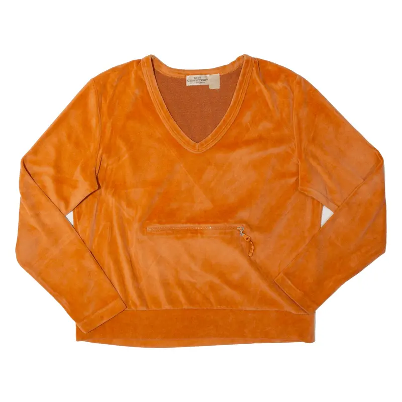 BEST CONNECTIONS Womens Sweatshirt Orange V-Neck M
