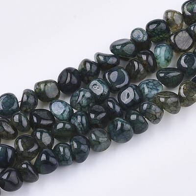 Natural Dragon Veins Agate Beads Strands