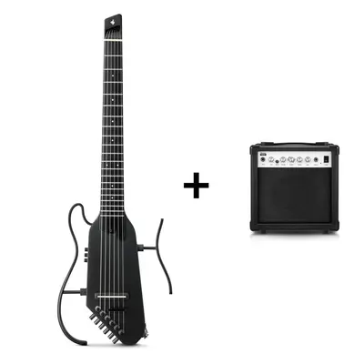 Donner HUSH™ C Nylon Acoustic-Electric Guitar - Black / Guitar+20W Amplifier