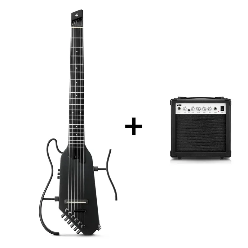 Donner HUSH™ C Nylon Acoustic-Electric Guitar - Black / Guitar+20W Amplifier