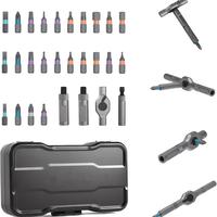 24 in 1 Magnetic Screwdriver Set, Multi Bit Magnetic Drive Set with Detachable Ratchet Handle, Portable Precision Repair Tool...