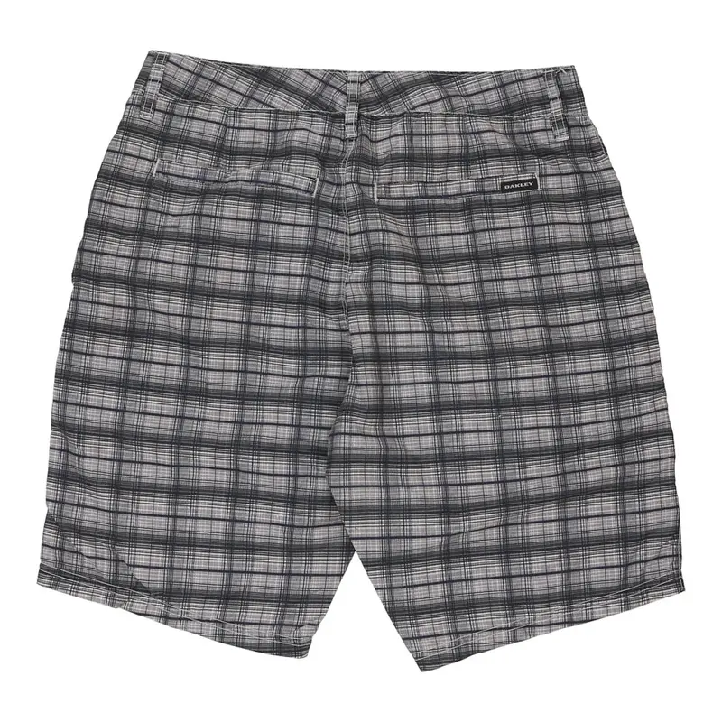 Oakley Checked Shorts - 32W 9L Grey Polyester
