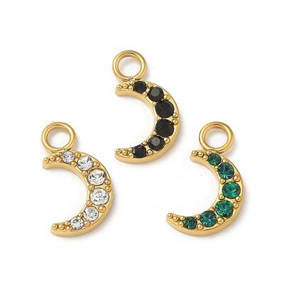 Ion Plating(IP) 304 Stainless Steel with Rhinestone Charms