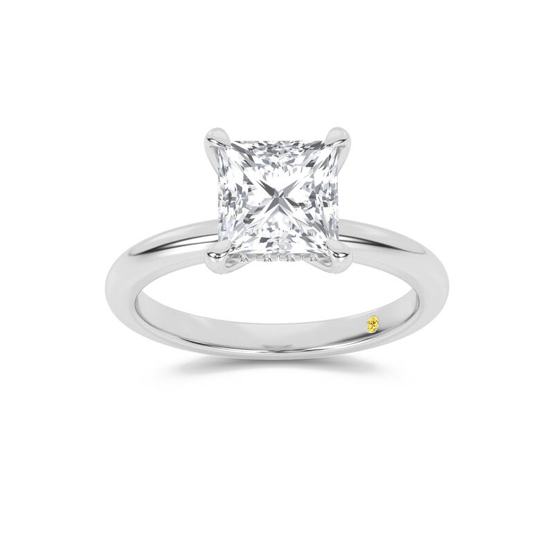 Dream Weaver Hidden Halo Princess Cut Lab Grown Diamond Engagement Ring | 18K White Gold 3 1/4 CT. TW.