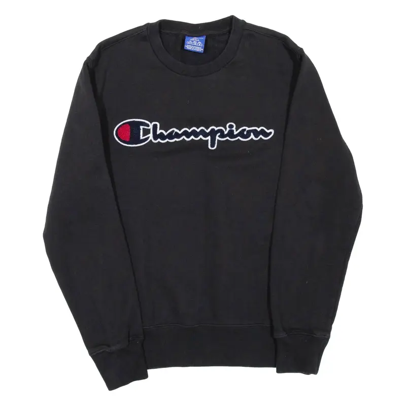 CHAMPION Mens Sweatshirt Black Crewneck S