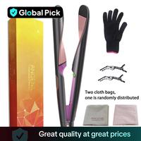 ANGENIL Electric Heated Rotating Curling Iron, 2 In 1 Straightener with Lcd Display for All Hair Types, Portable Hair Styling...