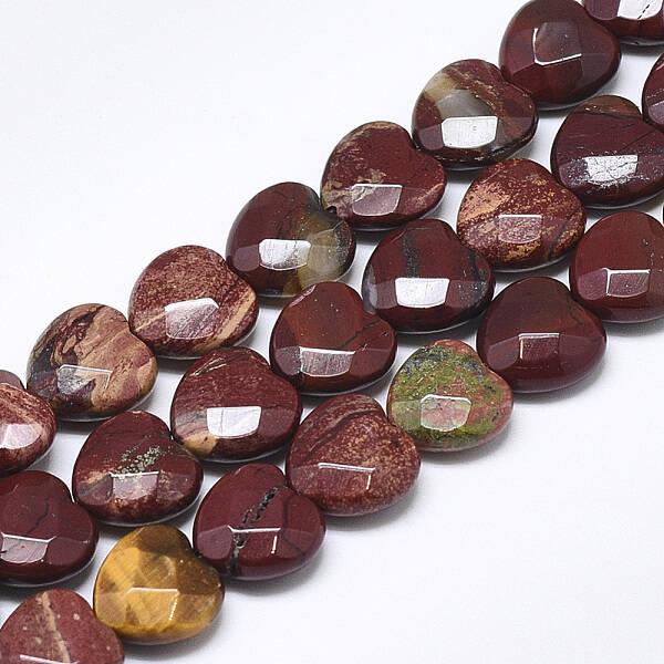 Natural Red Rainbow Jasper Beads Strands