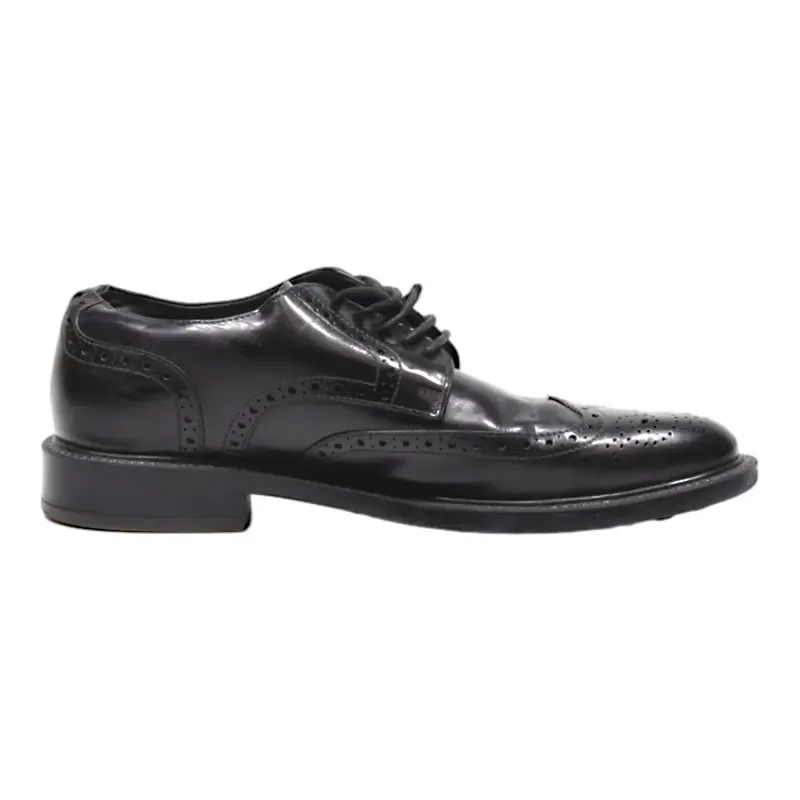 TODS Brogue Shoes Black Leather Mens UK 5.5