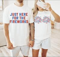 Independence Day Fireworks Tees, Funny Couples Fourth of July Shirts, Adult Humor 4th of July Matching Shirts for Couples T-S...
