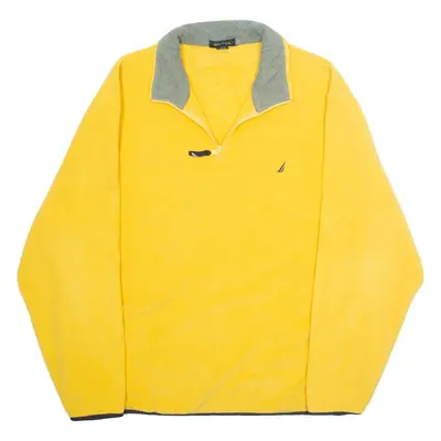 NAUTICA Mens Fleece Jacket Yellow XL