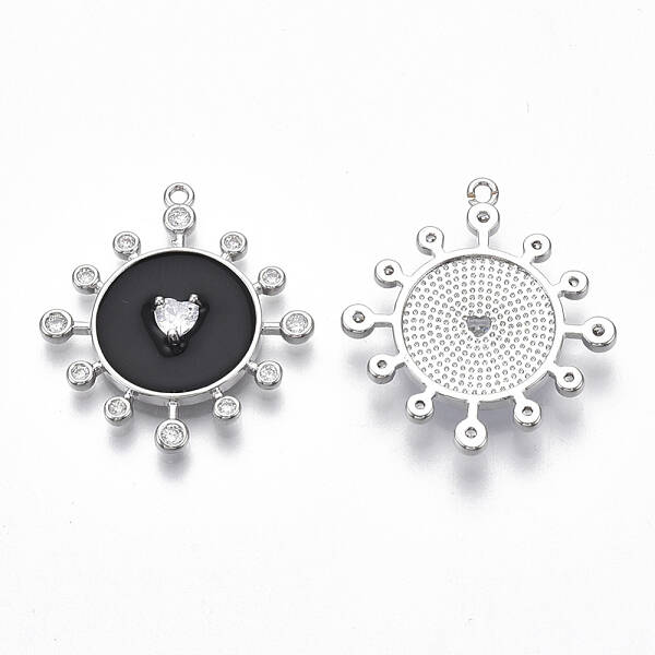 Brass Enamel Pendants