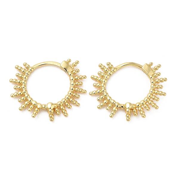 Rack Plating Brass Sun Hoop Earrings