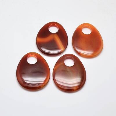 Dyed Natural Agate Teardrop Big Pendants