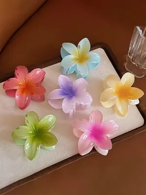 Cute Flower Design Hair Claws, Casual & Versatile Hair Accessories for Women, New Minimalist Headwear Suitable for Thick Hair
