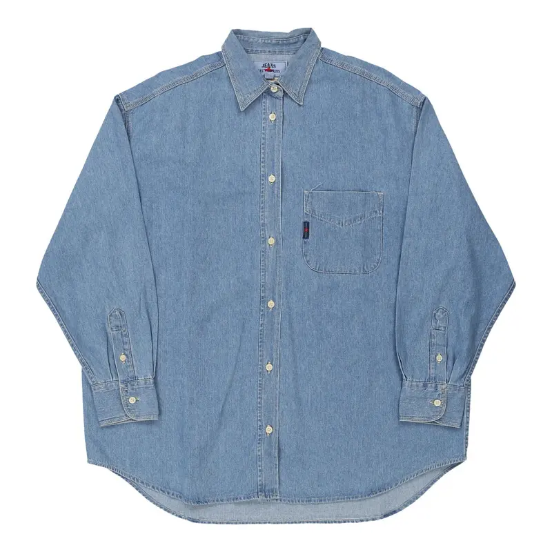 Les Copains Denim Shirt - XL Blue Cotton | Size: x-large