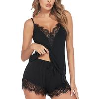 Avidlove Pajama Set Women Elegant Cami Pajamas Set Lace Sleepwear Soft 2 Piece