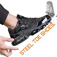 2025 Steel Toe Sneakers for Men Women Lightweight Safety Shoes Comfortable Puncture Proof Slip On Indestructible Work Shoes
