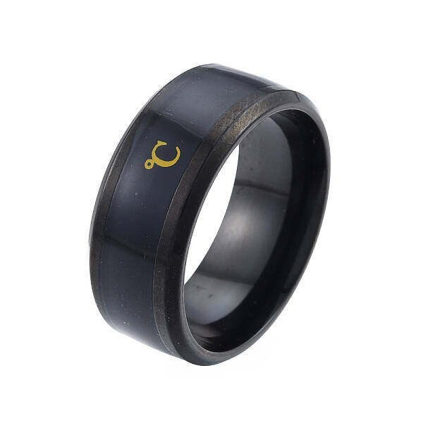 201 Stainless Steel Temperature Plain Band Finger Ring for Women
