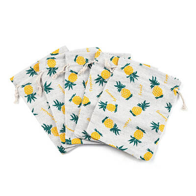 Polycotton(Polyester Cotton) Packing Pouches Drawstring Bags